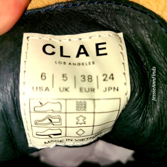 NWT CLAE Navy Blue Herbie Textile Recycled Terry Shoes Men's 6 Women's 7.5 EUR38 - Picture 3 of 16